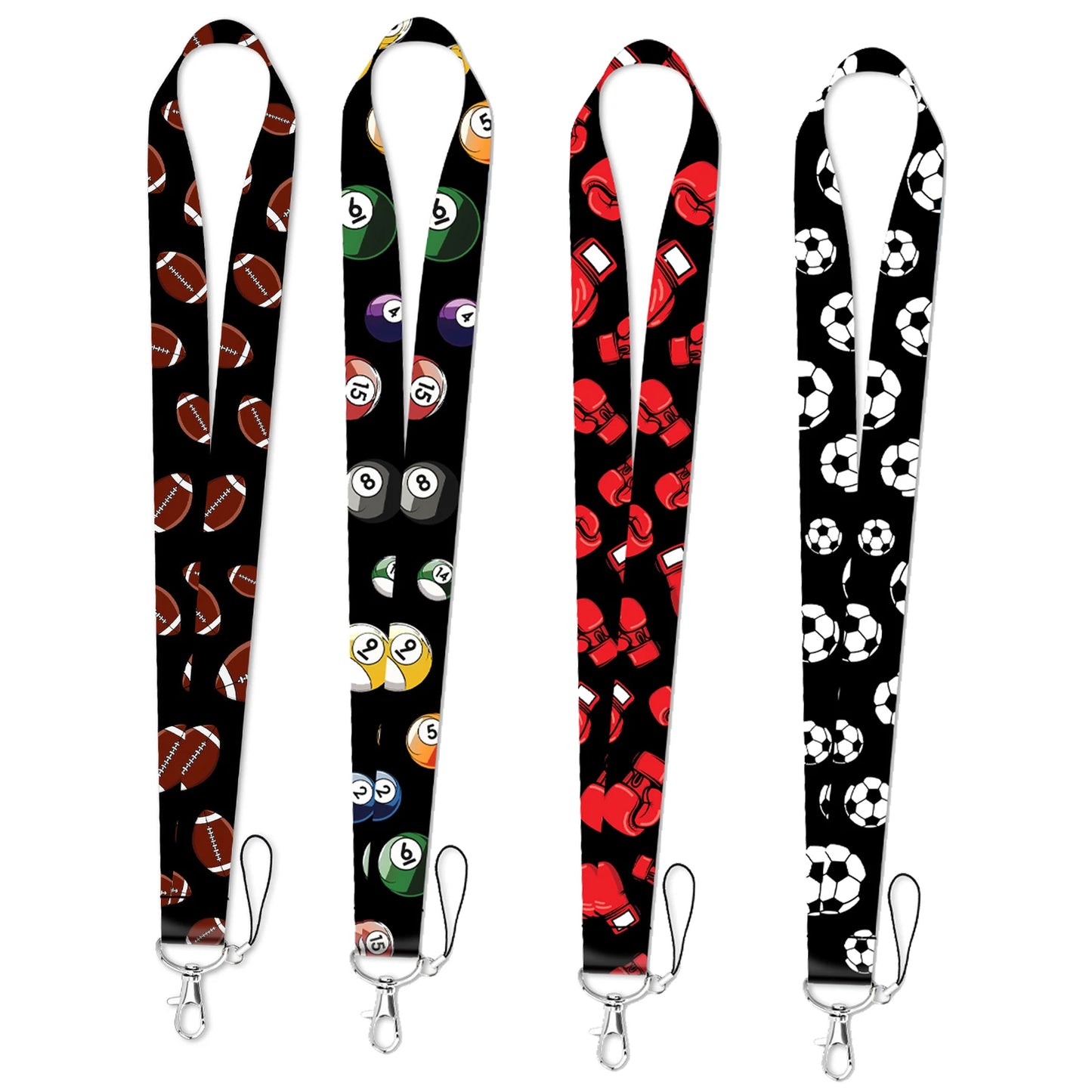 Soccer Ball Lanyard Credential Holder — Key, ID, USB Badge Neck Strap | Gym & Phone Accessories Gift