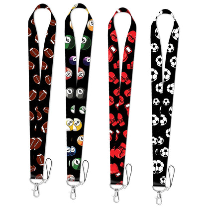 Soccer Ball Lanyard Credential Holder — Key, ID, USB Badge Neck Strap | Gym & Phone Accessories Gift