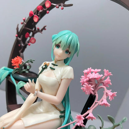 25cm Hatsune Miku Cheongsam Figure – 1/7 Scale Beautiful Girl Model Collectible Desktop Ornament Toy Gift