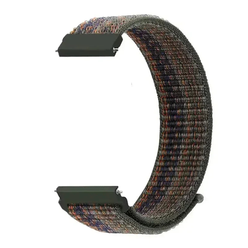 22mm Sport Nylon Loop Watch Band – Breathable Replacement Wristband for NORTH EDGE APACHE-46 Smartwatch, Durable Adjustable Strap