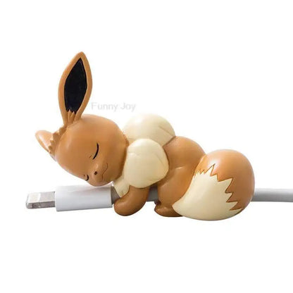 Anime Pokémon USB Cable Bite Case – Pikachu & Eevee Figure Toy Cosplay Prop Gift