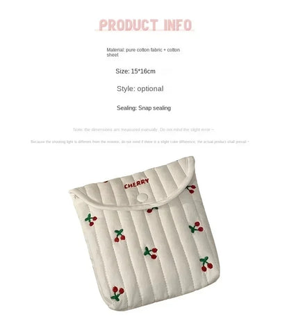 Cute Menstrual Product Storage Bag - Portable Mini Sanitary Napkin & Tampon Organizer for Travel and School