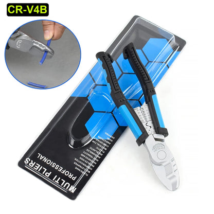 Toolour 8-Inch Multifunctional Pliers - Wire Stripper, Crimper, Cutter & Needle Nose Hand Tool