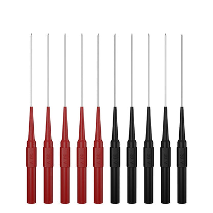 JZDZ 1mm Test Probe Needles - 10PCS Stainless Steel Back Probe Pins with 4mm Banana Socket for Multimeter Inspection Testing