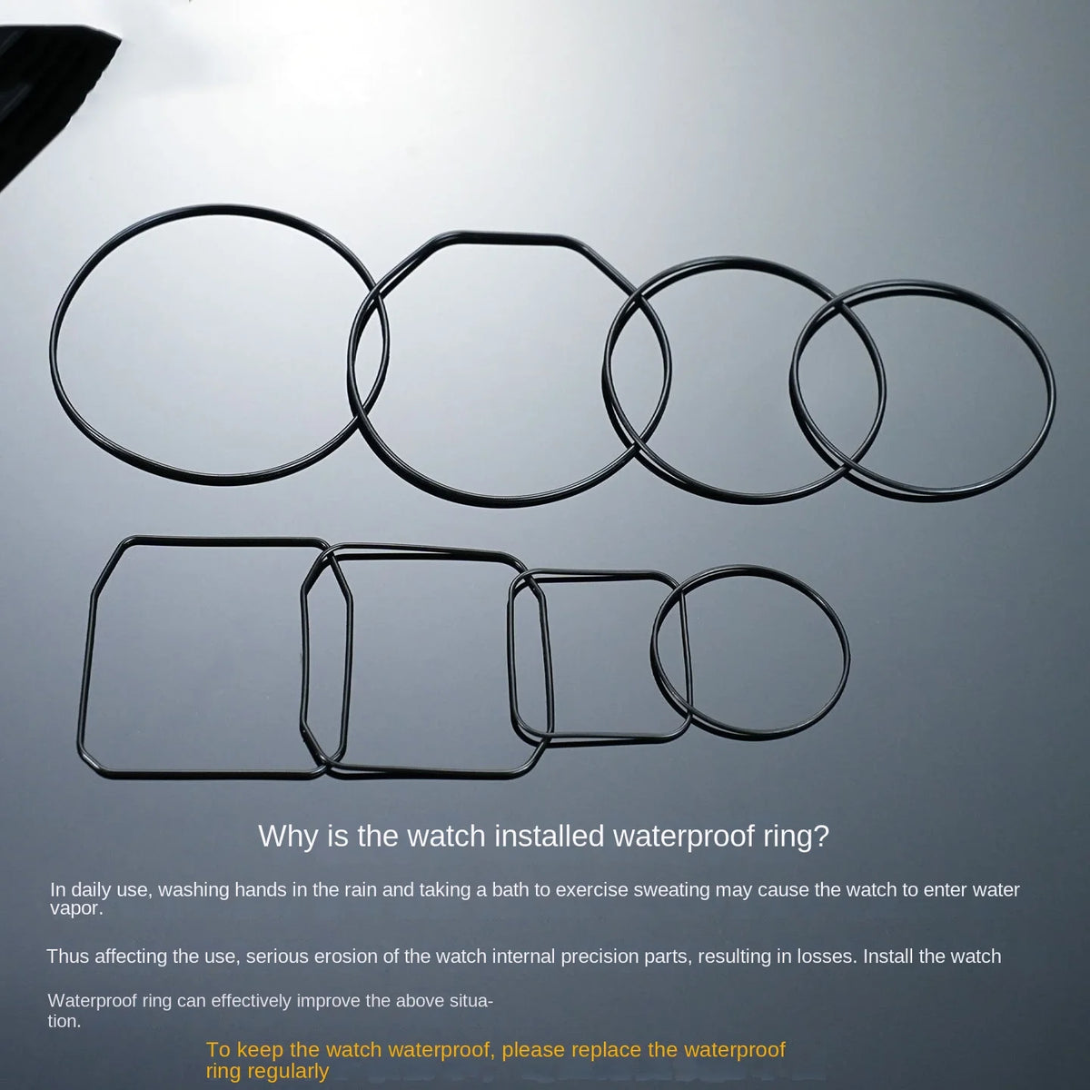 Waterproof Watch Back Cover Sealing Ring for Casio Watches - Replacement Gasket for DW-6900, AQ-800, GWG-100, GAW-100, MW-59, GAS-100, GMA-P2100 and AQ-230