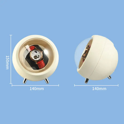 IBBETON Single Watch Winder – Automatic Storage Box with USB Cable & Battery, Mabuchi Mute Motor for Automatic Watches