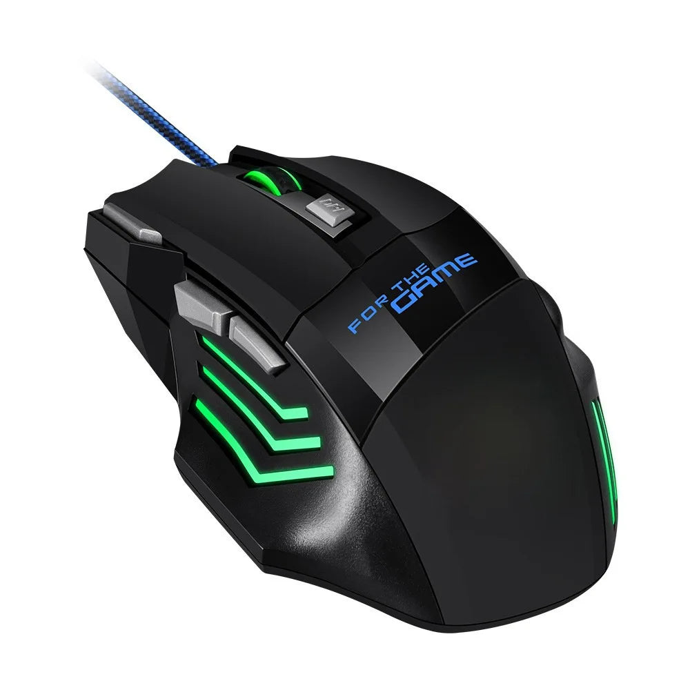 Hyperspeed USB Gaming Mouse | RGB Backlit Ergonomic 7D Wired Mouse for Laptop & PC Gamer
