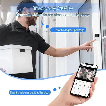 WiFi Video Doorbell Camera – Wireless HD Security, Night Vision, Two-Way Intercom, Voice Changer for Smart Home