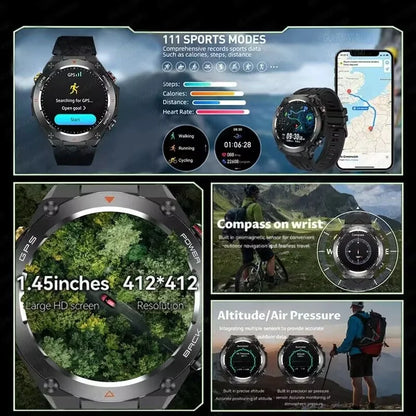 2025 Xiaomi GPS Sports Smartwatch — Waterproof Fitness Tracker with Bluetooth Call & 650mAh Battery for Men & Women