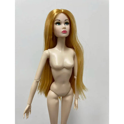 32cm Star FR Supermodel Doll — 1/6 Nude Fashion Doll with Trend Makeup, Curly & Straight Hair, White/Black/Wheat Skin DIY Dress-Up Toy