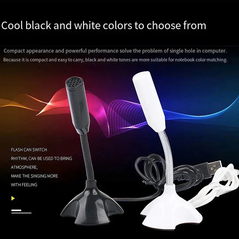 USB Studio Microphone with Adjustable Stand - Desktop Gaming, Streaming & Recording Mic for Laptop & Computer