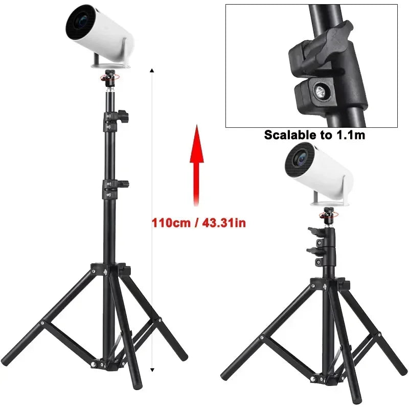 DITONG 110cm Universal Tripod Stand for Magcubic HY300 Pro & HY320 Mini Projector – Portable Bracket Mount