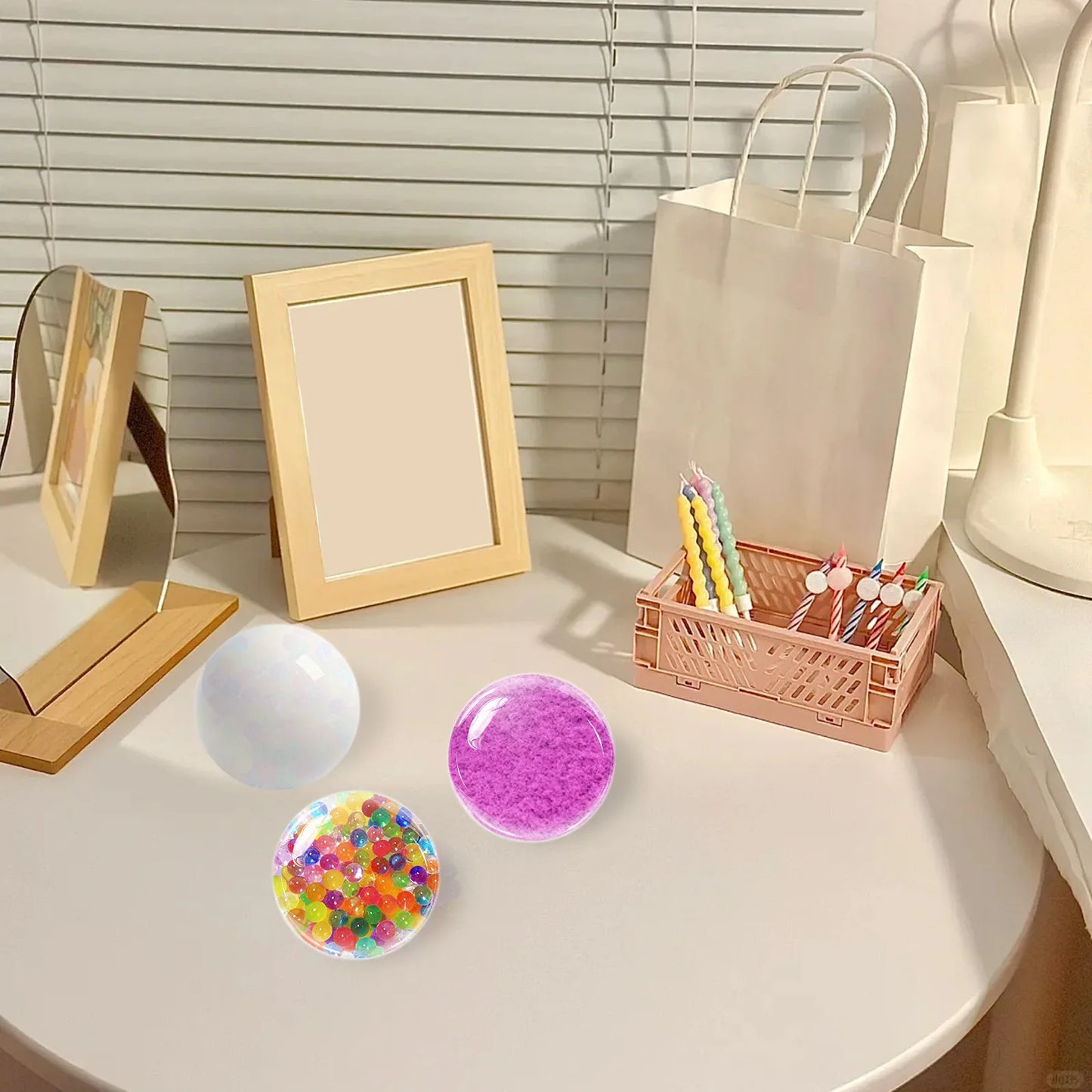 15pcs DIY Stress Ball Kit – Blank Pressure Balls with Expander Tool for Making Custom Stress Toys