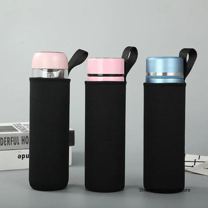 750/1000/1500ML Insulated Sport Water Bottle Case – Black Bottle Carrier, Mug Cup Cover for Outdoor & Gym