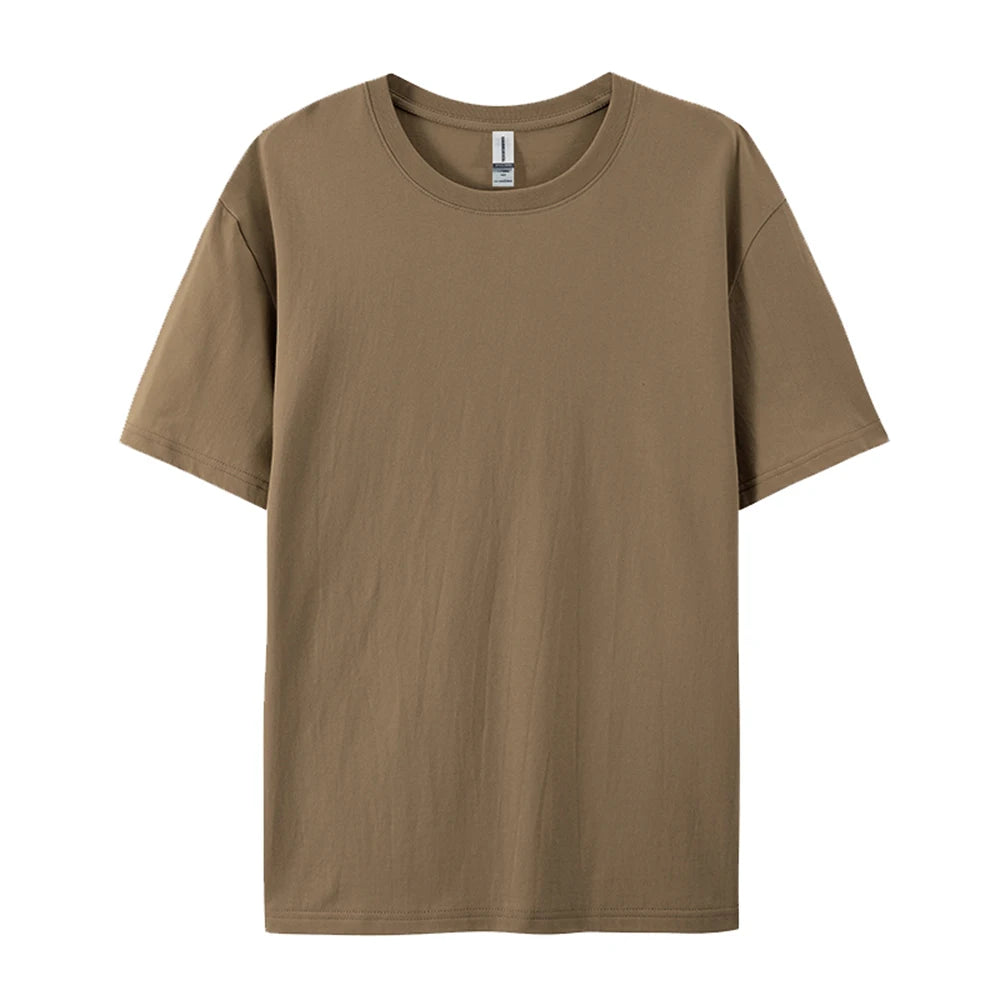 100% Cotton Solid Color T-Shirt – Unisex Short Sleeve Casual Breathable Summer Tee for Men & Women Fashion Wear