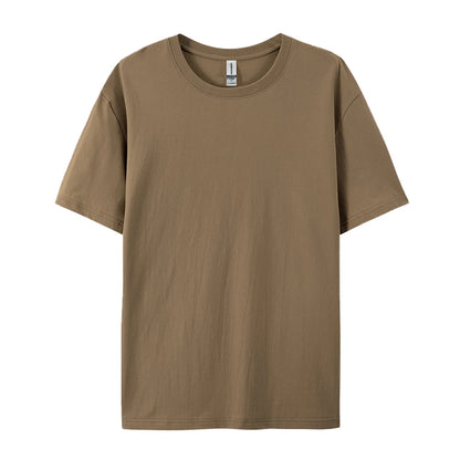 100% Cotton Solid Color T-Shirt – Unisex Short Sleeve Casual Breathable Summer Tee for Men & Women Fashion Wear