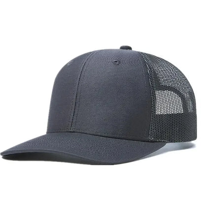 Unisex Curved Brim Trucker Hat - Breathable Summer Mesh Baseball Cap for Men & Women
