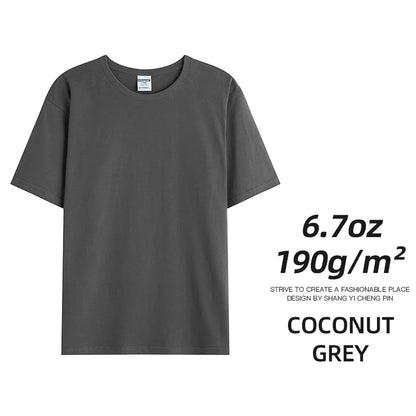 Men's & Women's 190gsm Combed Cotton T-Shirt - Solid Color Custom Team & Casual Summer Tee