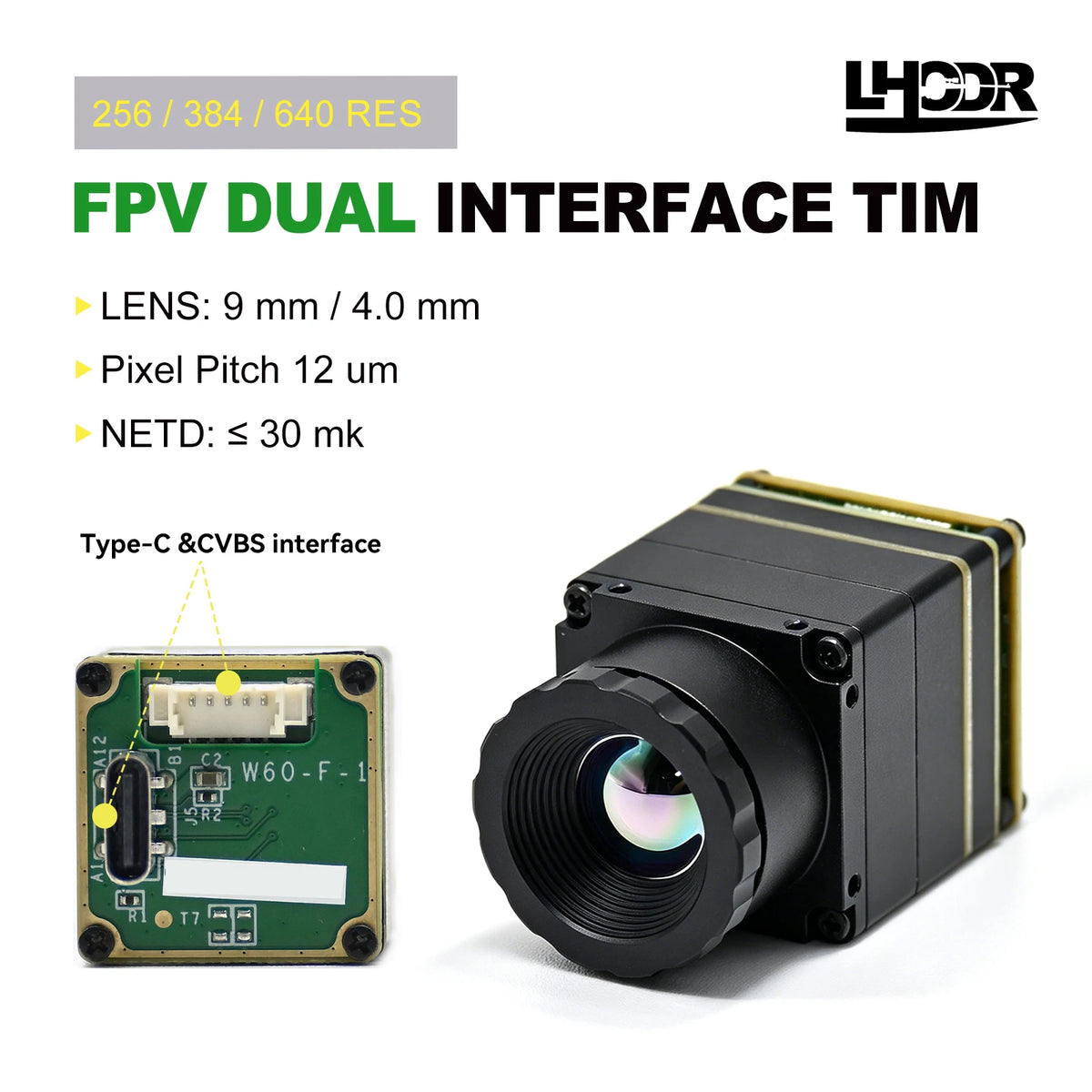 JS Thermal Camera - 256/384/640-9 FPV Thermal Imaging Camera Module with CVBS Interface for Drones