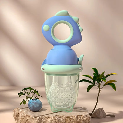 Dinosaur Baby Fruit Feeder - Silicone Rotating Fresh Food Teether & Safe Feeding Tool for Kids