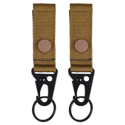 Tactical Molle Keychain with Metal Hook – Nylon Backpack Key Holder