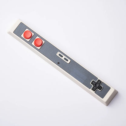 Retro Gamepad Keycap 6.25u Spacebar – Artisan ABS Keycap for MX Switches, Black & White for Mechanical Gaming Keyboards