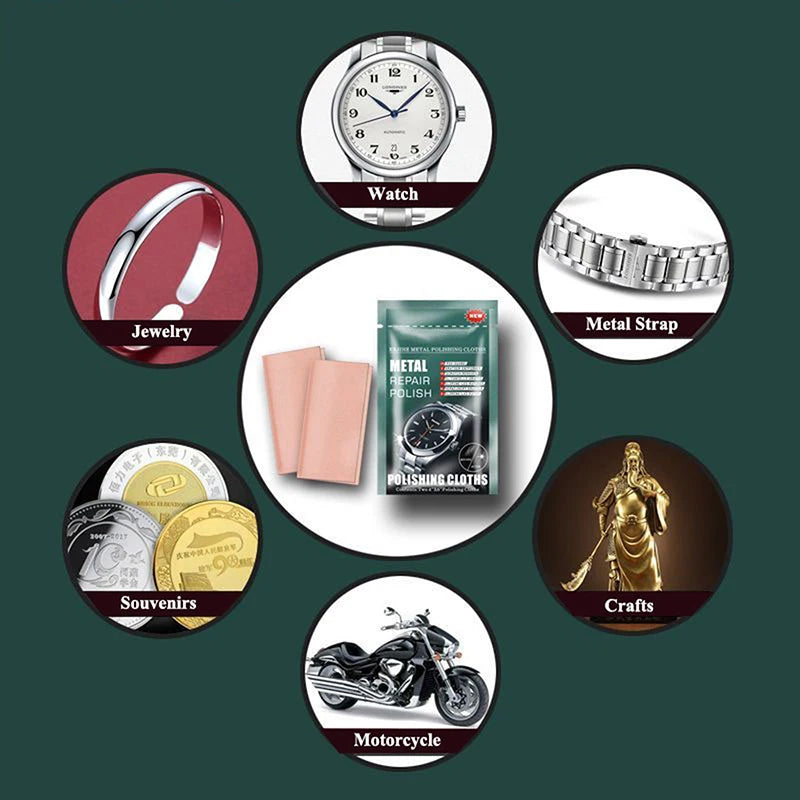 Metal Polishing Cloth Set - Jewelry and Watch Scratch Repair Cleaning Supplies