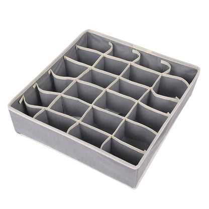Foldable Underwear & Sock Organizer Box – Wardrobe Drawer Storage Divider for Bras, Pants, Scarves & Ties Closet Organizer