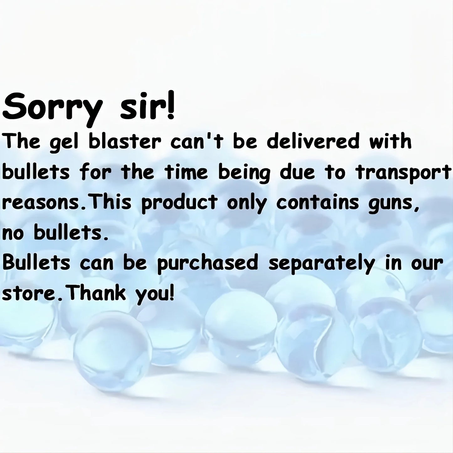 Electric Gel Gun – Transparent Black Fully Automatic Splatter Ball Toy for Outdoor Shooting Games (No Bullets)