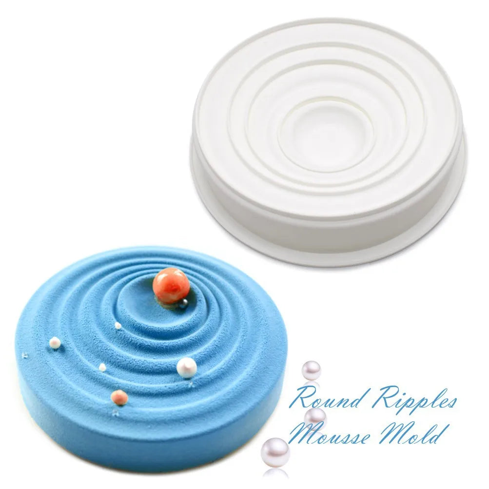 Round Corrugated Big Flower Silicone Mousse Cake Mold – Taiji French Dessert Baking & Chocolate Pudding Tool