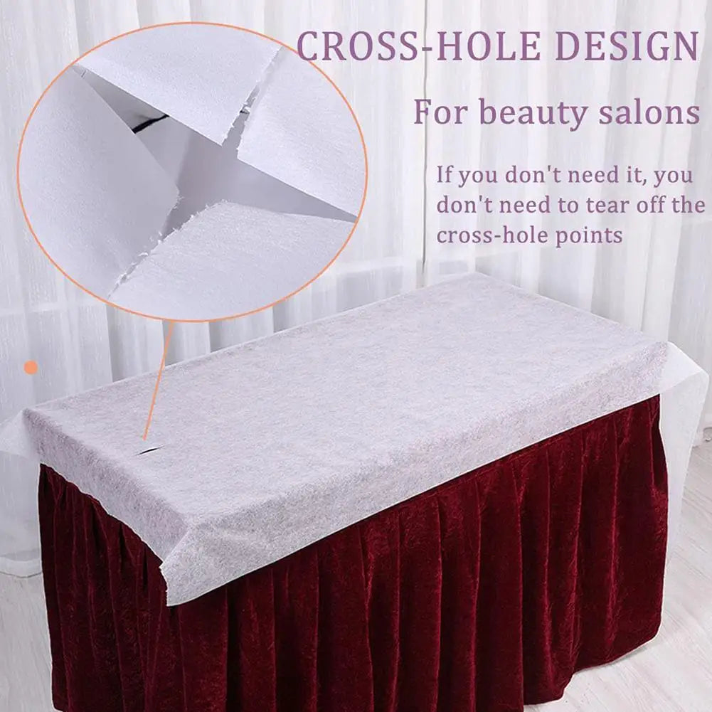 50/100PCS Disposable Bed Sheets - Non-Woven Massage Table & Beauty Salon Sheets, 70x53cm for Spa & Tattoo