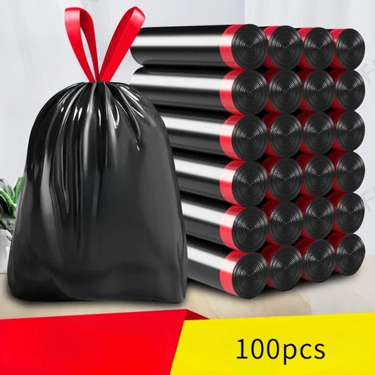 Heavy Duty Leak Proof Garbage Bags – 100pcs Extra Large 3.0mm Thick Tear Resistant Odor Proof Trash Bags Roll Pack