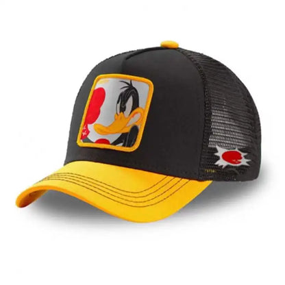 Anime Bunny TAZ DUCK Snapback Cap – Cotton Baseball Hat for Men & Women, Hip Hop Dad Mesh Trucker Cap