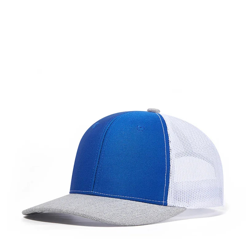 Custom Logo Snapback Hat - Embroidered Mesh Sports Cap for Men & Women, Adjustable Baseball Cap