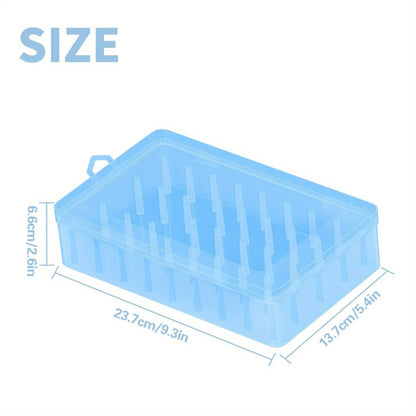 42-Roll Sewing Thread Storage Box - Transparent Portable Embroidery & Sewing Organizer
