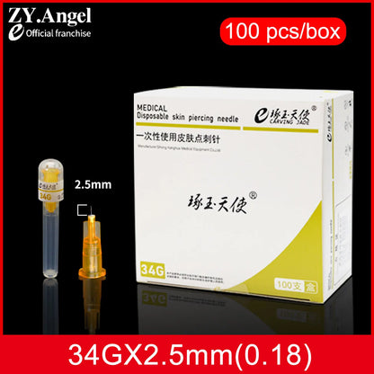 34G Ultra-Fine Disposable Small Needle for Cosmetic Use - Non-Painless Hand Needle 1.5/2.5/4mm