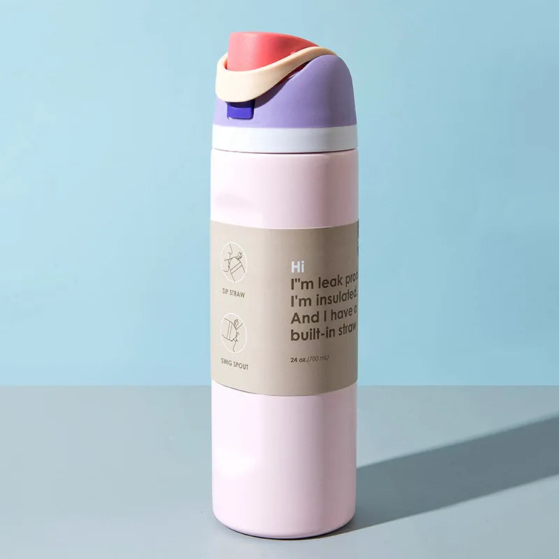 Stainless Steel Fruit Car Cup - Large-Capacity Insulated Portable Sports Water Bottle