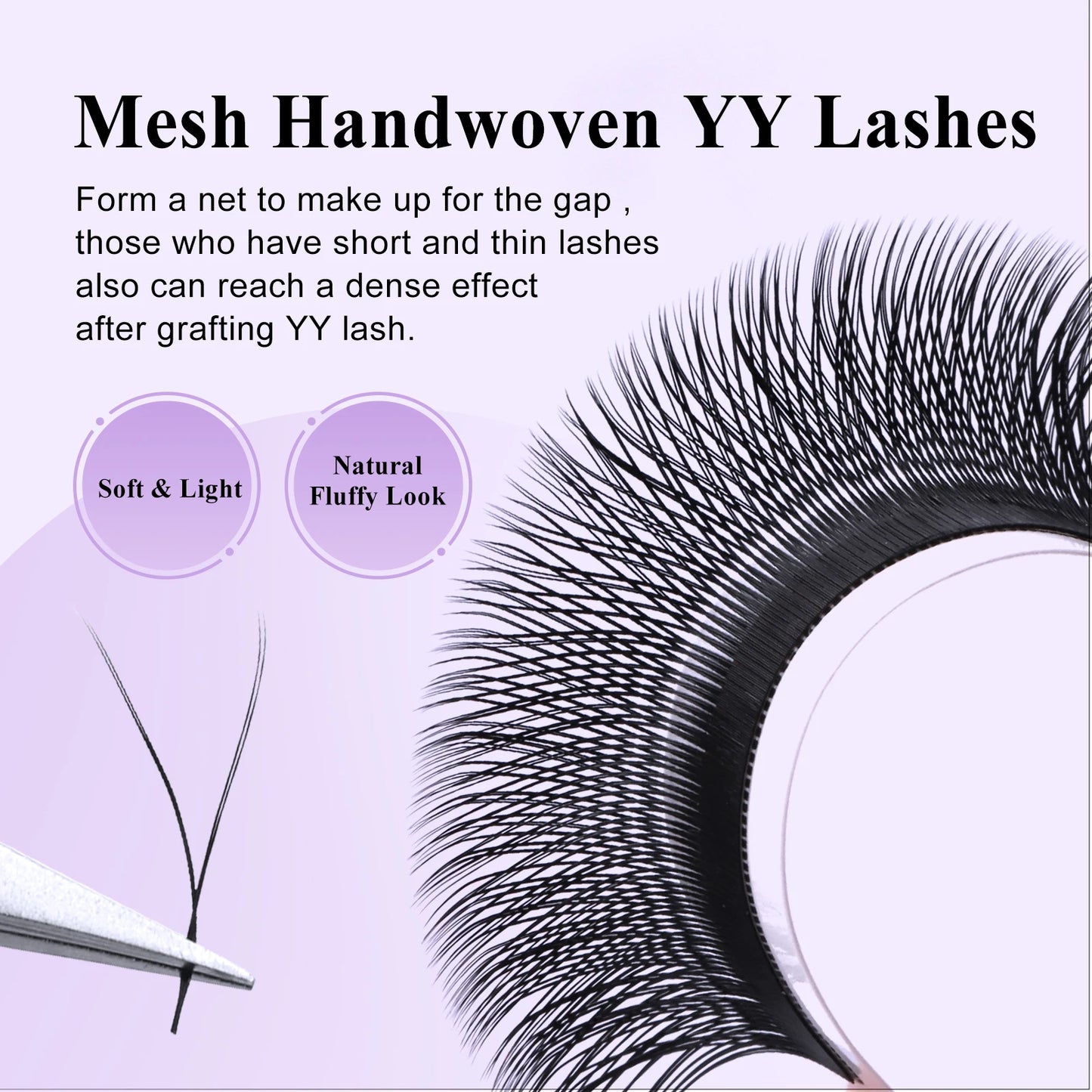 Wendy Lashes YY Shape Eyelash Extensions – Automatic Flowering W-Shape 3D-8D Premade Black Lashes
