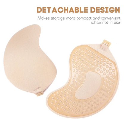 Large Size Reusable Nipple Cover Stickers – Silicone Push-Up Bra Pads for A-D Cup Strapless Lingerie & Wedding Wear
