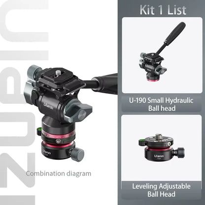 Ulanzi U-190 Panoramic Tripod Head – Hydraulic Fluid Video Damping Head for DSLR, Monopod & Mobile Camera Stand