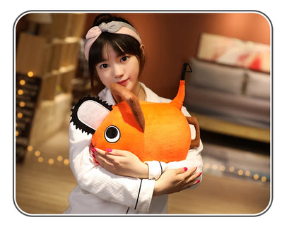 Pochita Plush Doll 10-40cm – Chainsaw Man Anime Soft Toy, Cute Stuffed Cartoon Pillow for Kids & Xmas Gifts