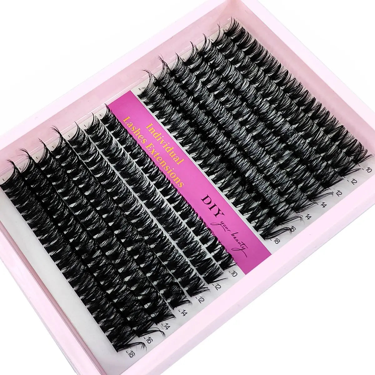 60D/80D/100D Mixed Eyelash Clusters – 10-18mm Wispy Individual Lash Extensions, 266/280pcs DIY Mink False Lashes for Makeup