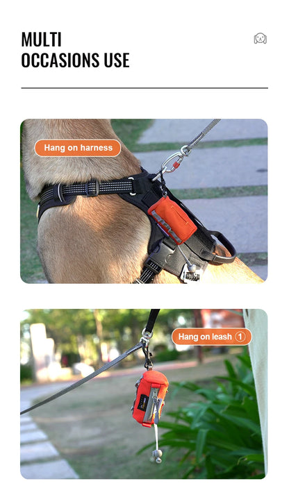 Truelove Pet Dog Poop Bag Holder – Adjustable Dispenser with Carabiner for All Leashes TLB2012