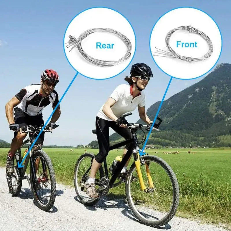 MTB Bicycle Brake Cable Set - 2M Gear Shifter Speed Line Inner Wire for Road Bike & Fixed Gear Cycling Repair