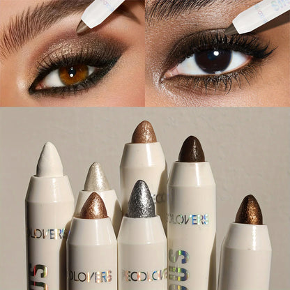Waterproof Eyeshadow Sticks – Long-Lasting High-Pigmented Shimmer & Matte Neutral Brown Crayon Pencil