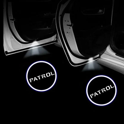 2PCS LED Car Door Welcome Ghost Shadow Lights – Logo Projector Courtesy Lamps for Nissan Patrol Y62 & Armada 2013–2018 Accessories