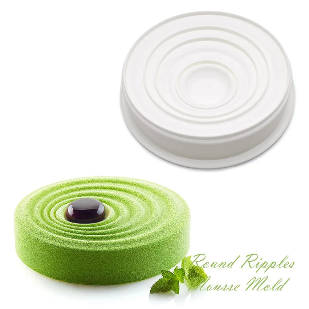 Round Corrugated Big Flower Silicone Mousse Cake Mold – Taiji French Dessert Baking & Chocolate Pudding Tool