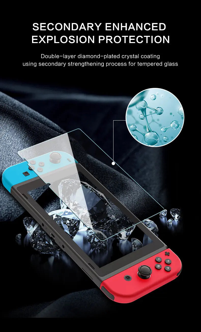 SmartDevil HD Tempered Glass Screen Protector – Full Cover for Nintendo Switch, Switch Lite & OLED