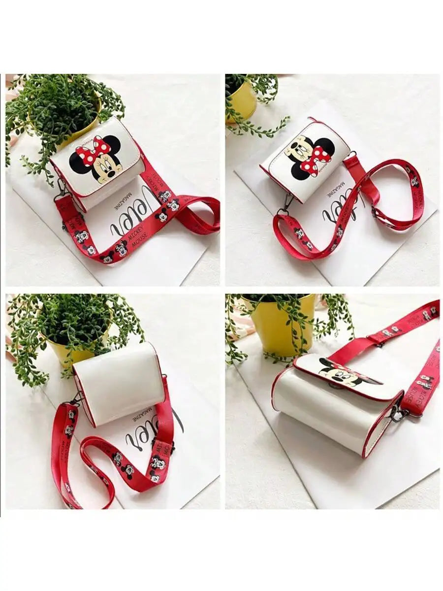 Disney Anime Square Shoulder Bag – Kawaii Mickey & Donald Duck Cartoon Messenger Tote Backpack Fashion Bag for Kids & Adults