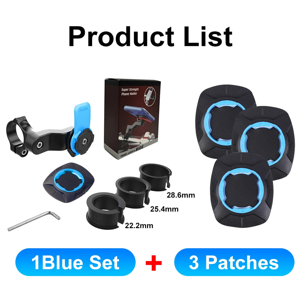 QUAD-LOCK Motorcycle & Bike Phone Holder — 360° Rotatable Navigation Stand with Secure Mount Bracket
